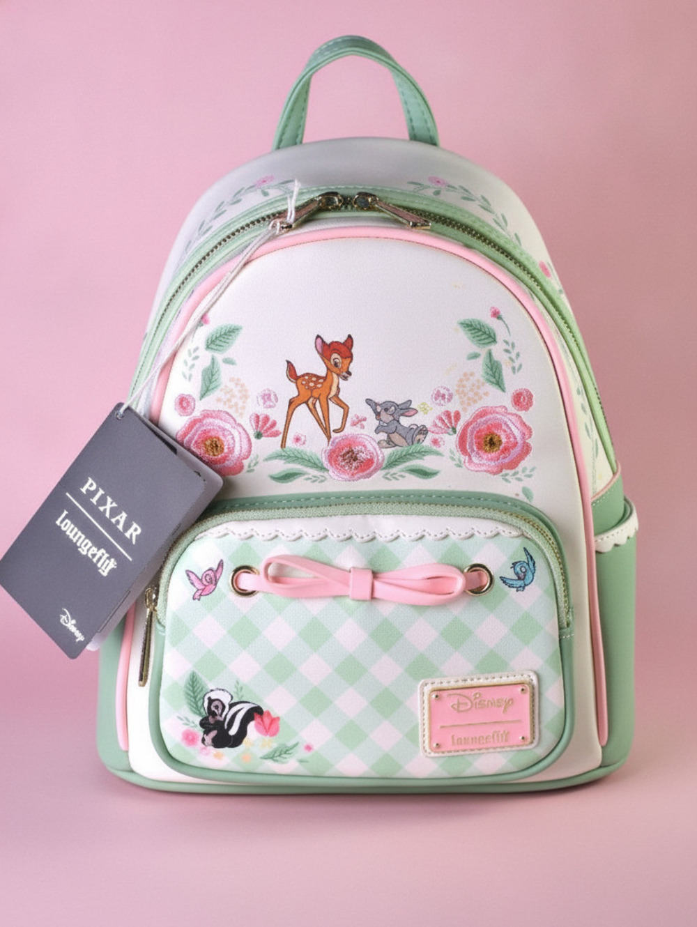 Loungefly Disney Bambi Spring Time Gingham Mini Backpack
